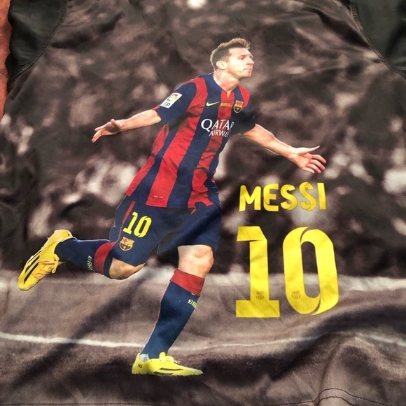 MESSI size XL soccer Jersey # 10 colorful printed hand washed - Picture 3 of 5